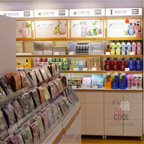 化妝品展柜定做 美容院產(chǎn)品展示柜定制 化妝品鋼木貨架樣品柜貨柜陳列